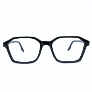Black Hexagonal Full Rim Acetate Unisex Eye Frame